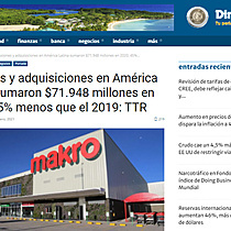 Fusiones y adquisiciones en Amrica Latina sumaron $71.948 millones en 2020, 45% menos que el 2019: TTR